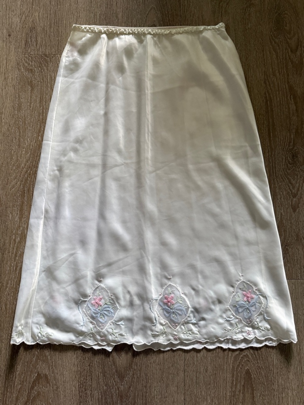 Classic White Embroidered Half Slip